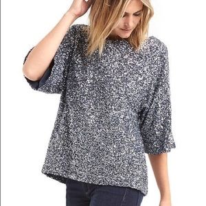 Gap Sequin Kimono Sleeve Top